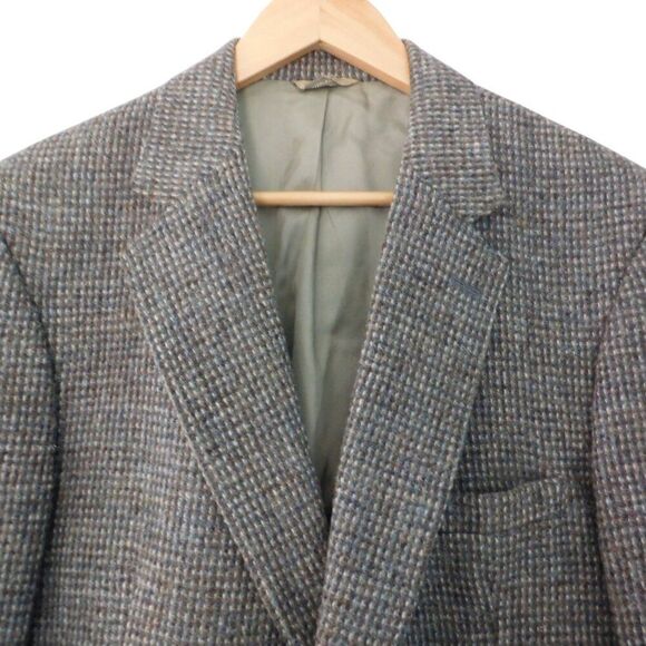 Harris Tweed Blazer Jacket Hardwick Clothes Made in Scotland 100% Wool 40R - Picture 2 of 8